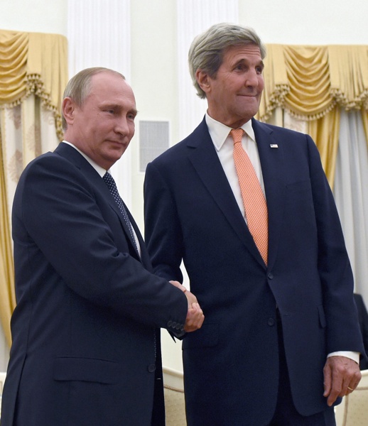 Владимир Путин и Джон Кери: Русия и САЩ могат да направят много за света