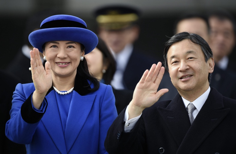 Японският престолонаследник принц Нарухито със съпругата си принцеса Масако