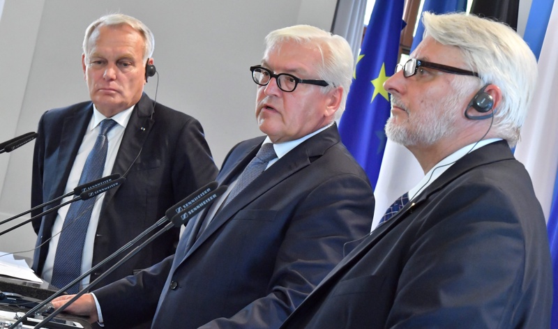 Външните министри на Франция, Германия и Полша във Ваймар