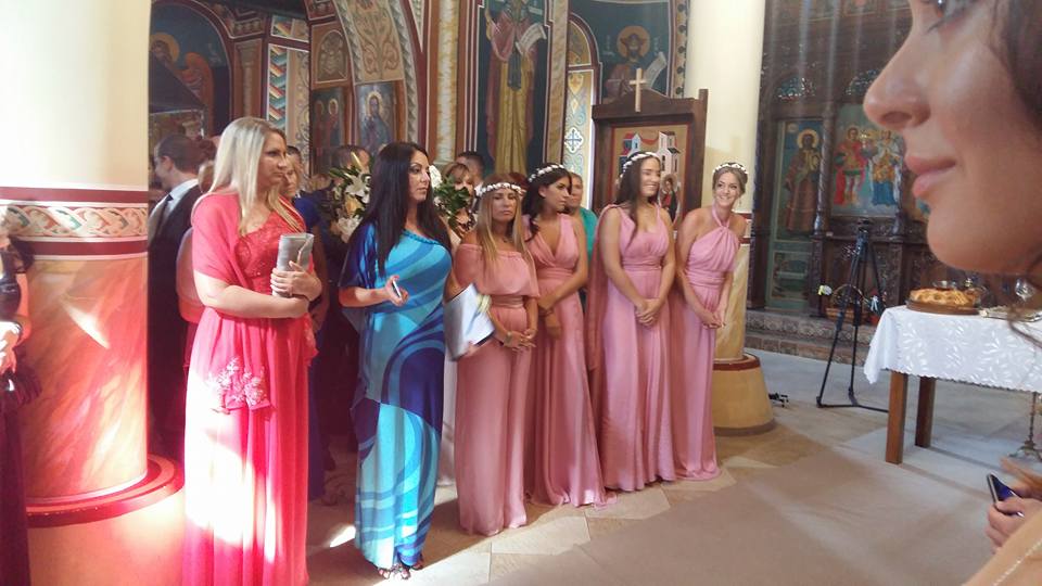 Шаферките на сватбата на Христина Стоичкова и Лука Белич