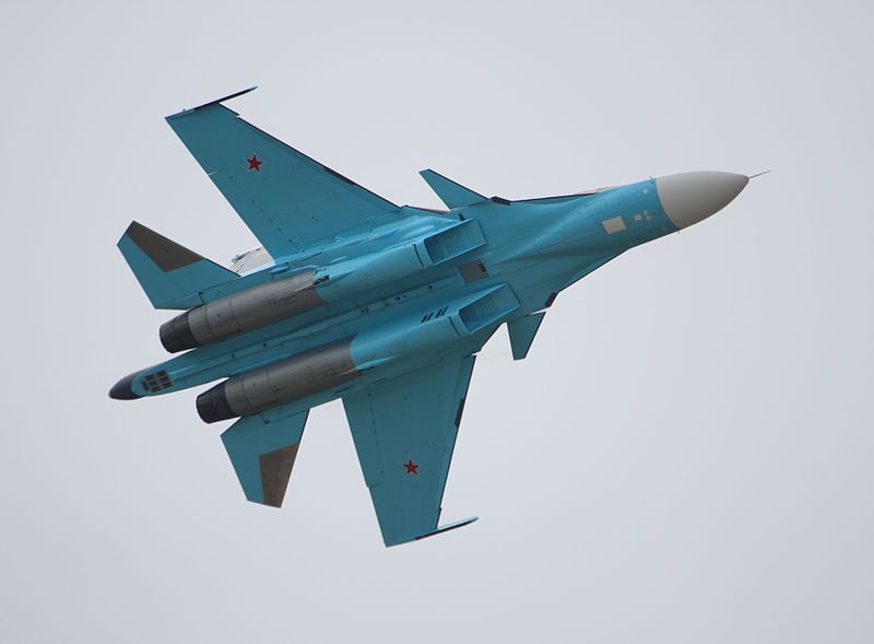 Руски изтребител-бомбардировач Су-34 - ”Сухой” в небето над Сирия