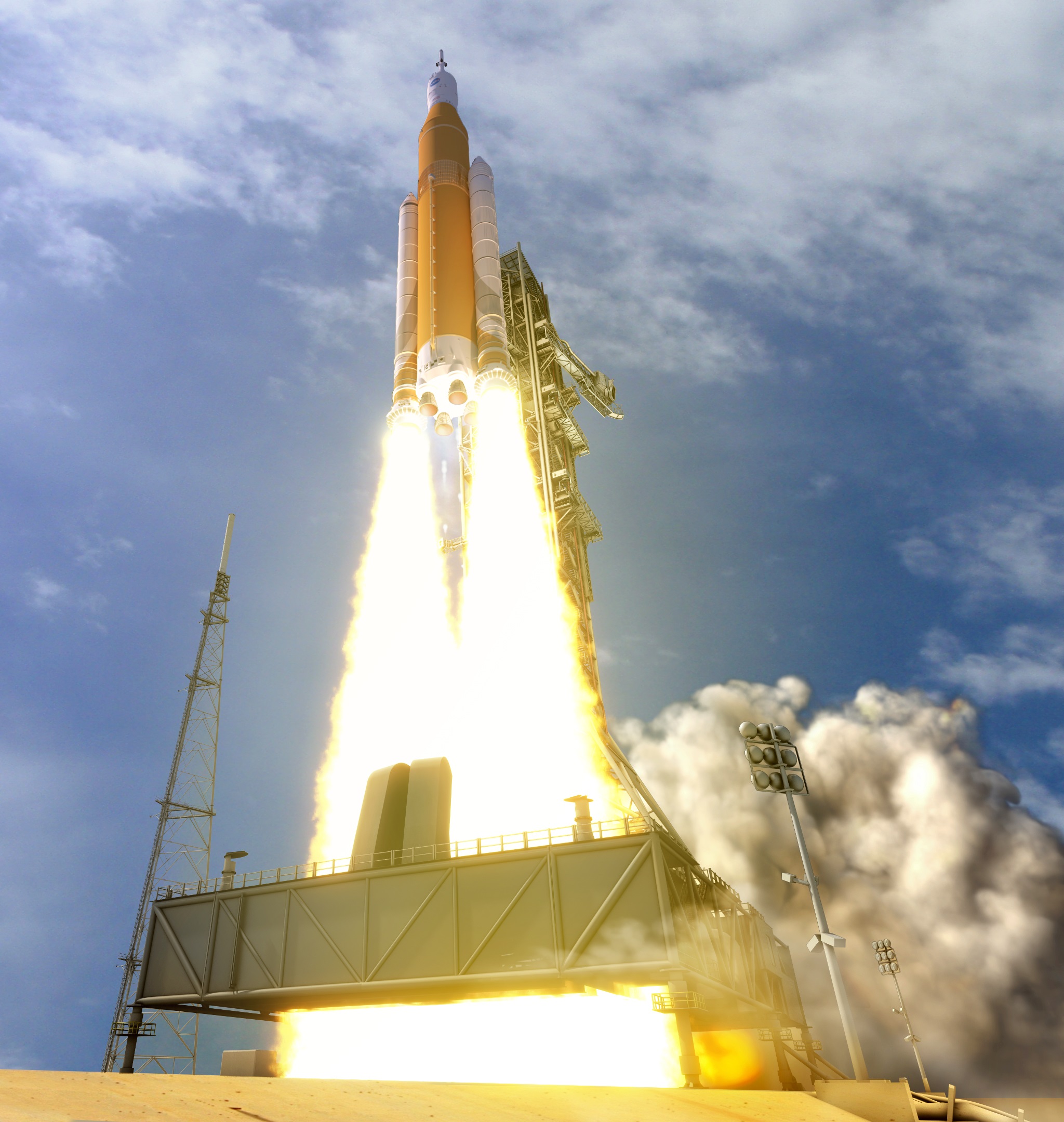 Свръхтежката ракета носител SLS Ще е висока почти 100 метра и ще е по-мощна от Falcon Heavy на SpaceX