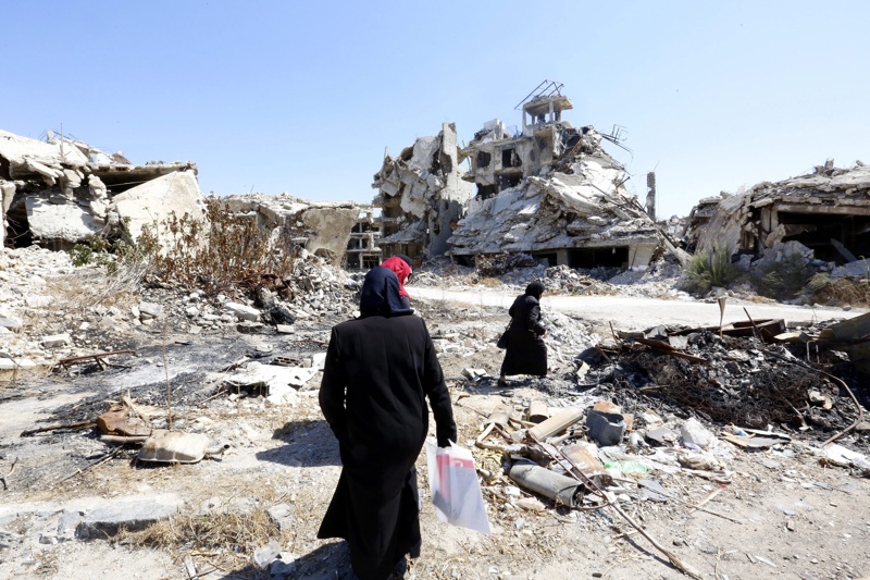 Разрушения в Алепо, Сирия