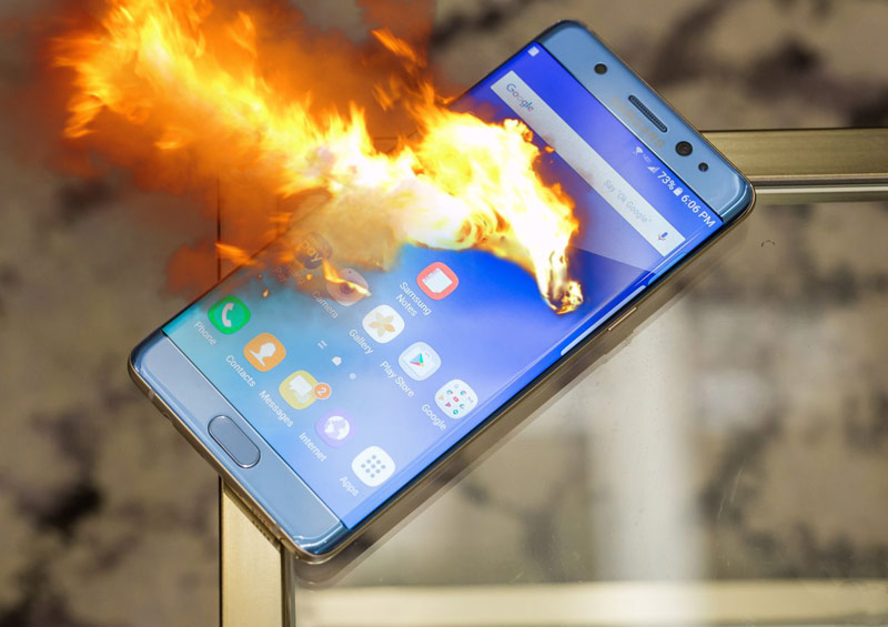 Подпали се заводът за батерии за Galaxy Note 7