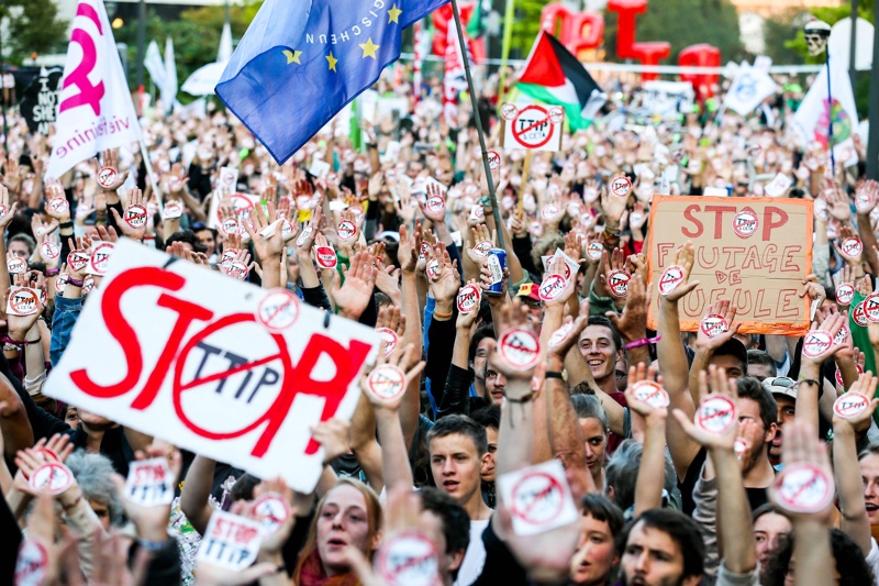 Протести в Испания и Франция срещу ТПТИ