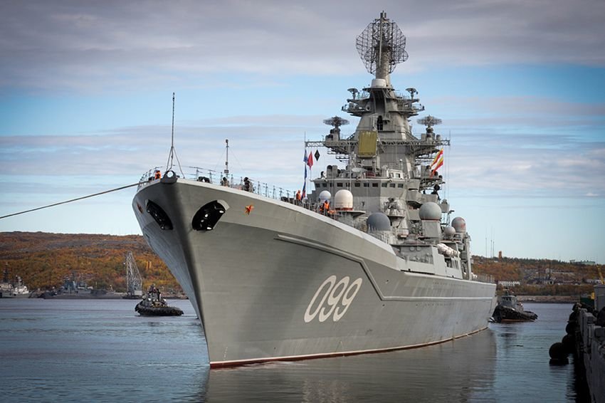 Атомният крайцер ”Петър Велики” на въоръжение в Северния флот на Русия