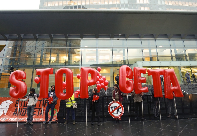 Протести в Европа против CETA