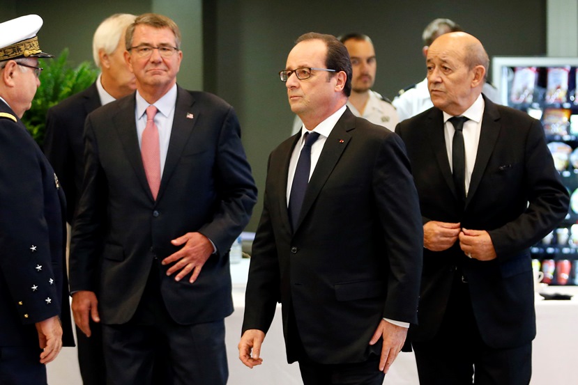 Аштън Картър и Франсоа Оланд пристигат на срещата на антиджихадистката коалиция