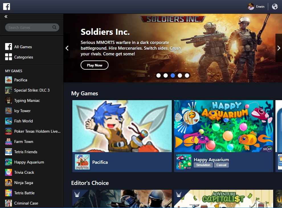 Така изглежда Gameroom