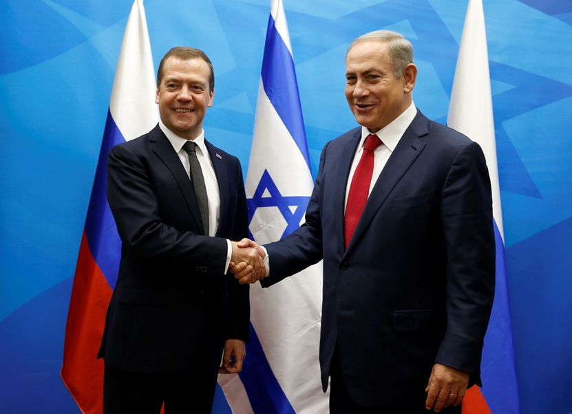 Бенямин Нетаняху посрещна в Ерусалим Дмитрий Медведев