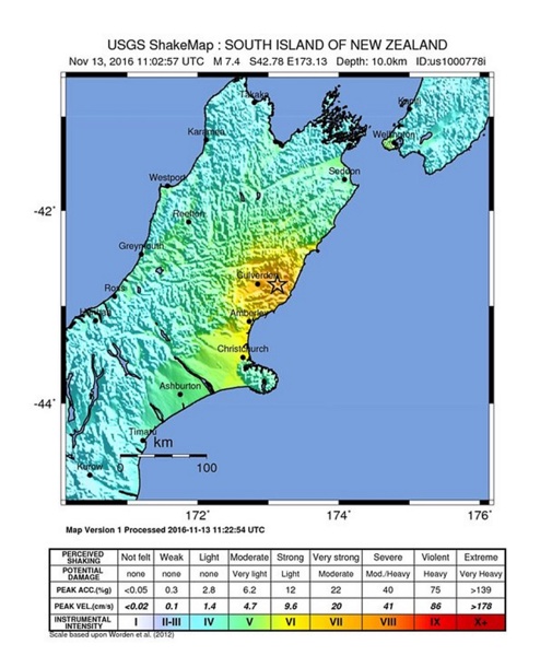 Трус с магнитуд 7,4 разтърси Нова Зеландия