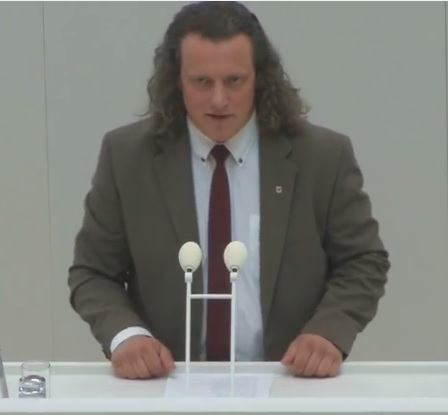 Щефан Кьонигер, депутат от Алтернатива за Германия, в местния парламент на Бранденбург