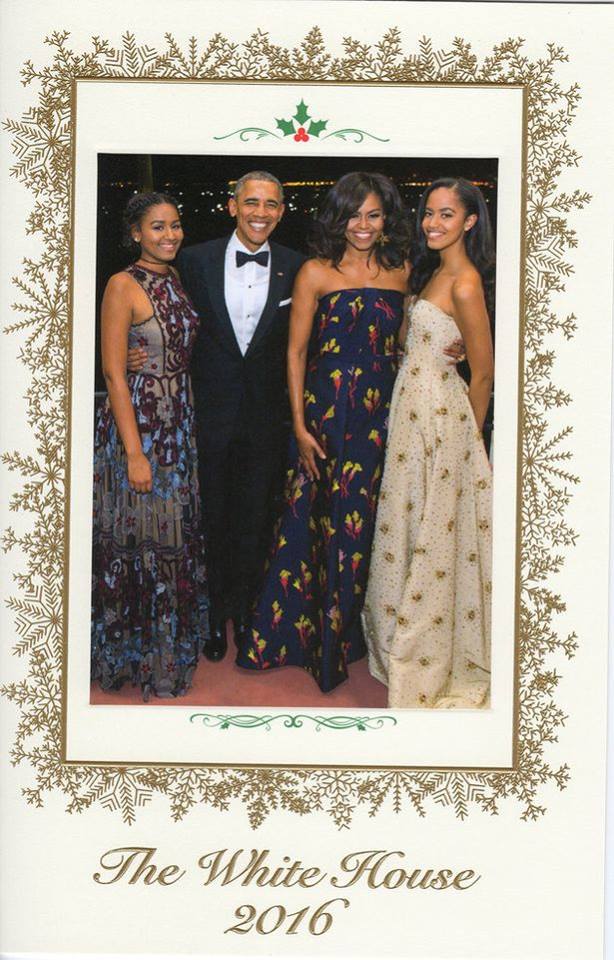 Коледната картичка на семейство Обама