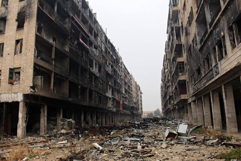Разрушенията от войната в Алепо са големи