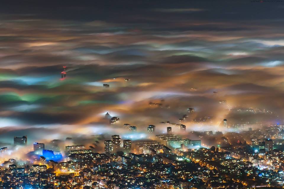 Кадърът от София в мъгла е заснет от Копитото