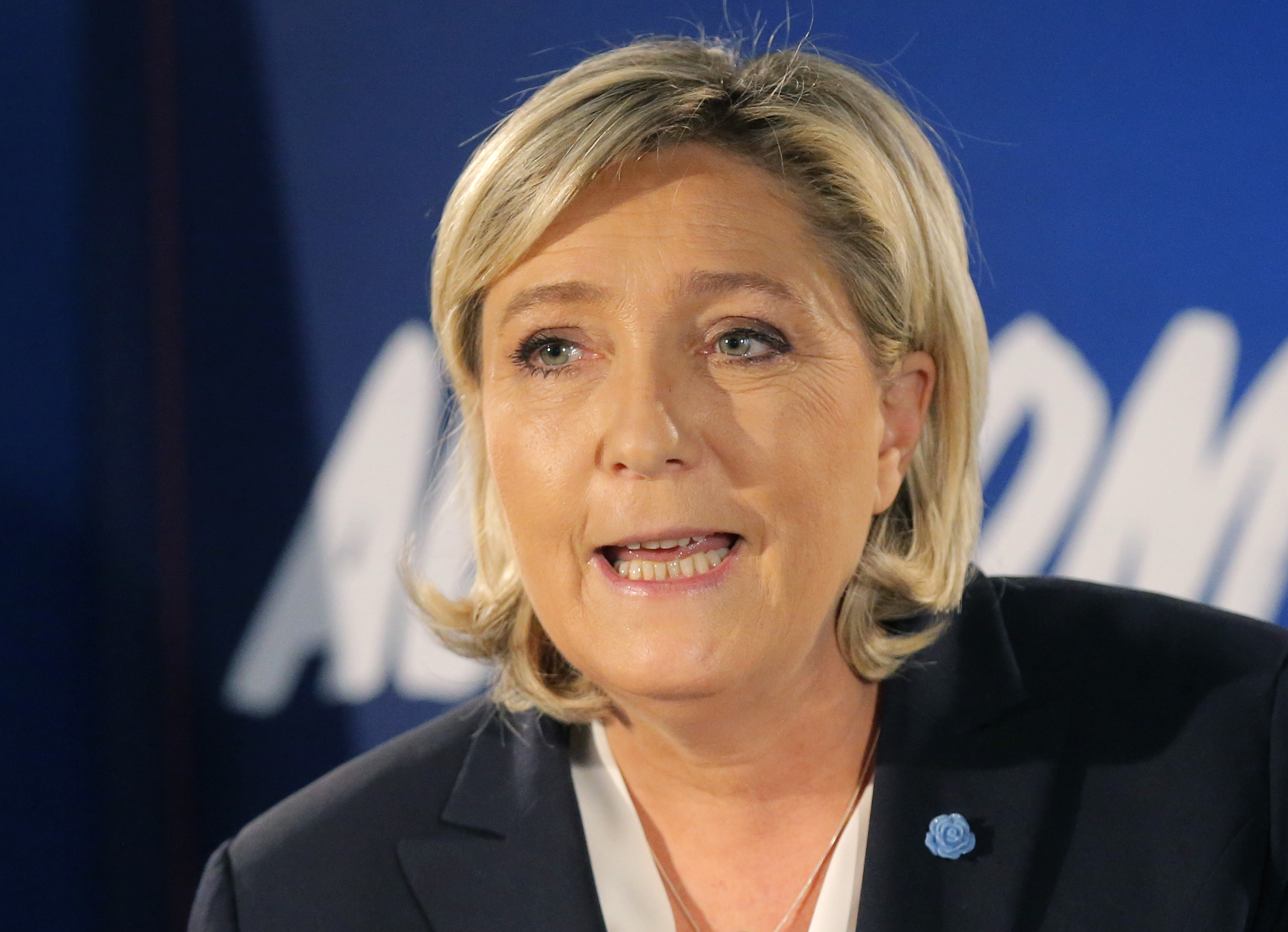 Марин Льо Пен - лидер на Националния фронт, сега е кандидат за президент на Франция