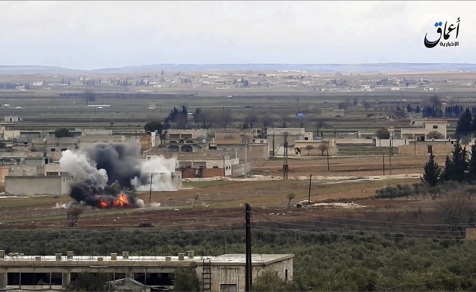 Турски ракетен удар по позиции на ”Ислямска държава” в северния град Ал Баб на 9 януари 2017 г.