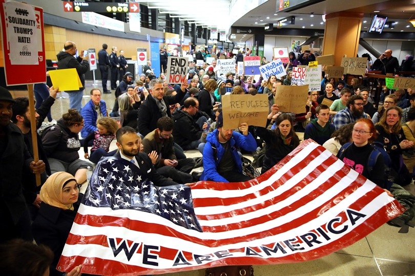 Протест срещу указа на Тръмп за имигрантите от 7 страни