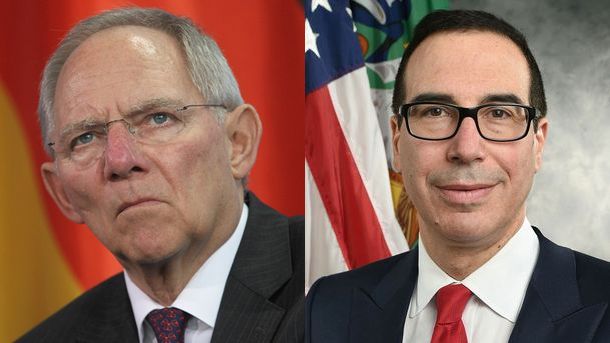 Германският финансов министър Шойбле и неговият американски колега Мнучин се съгласиха да си сътрудничат