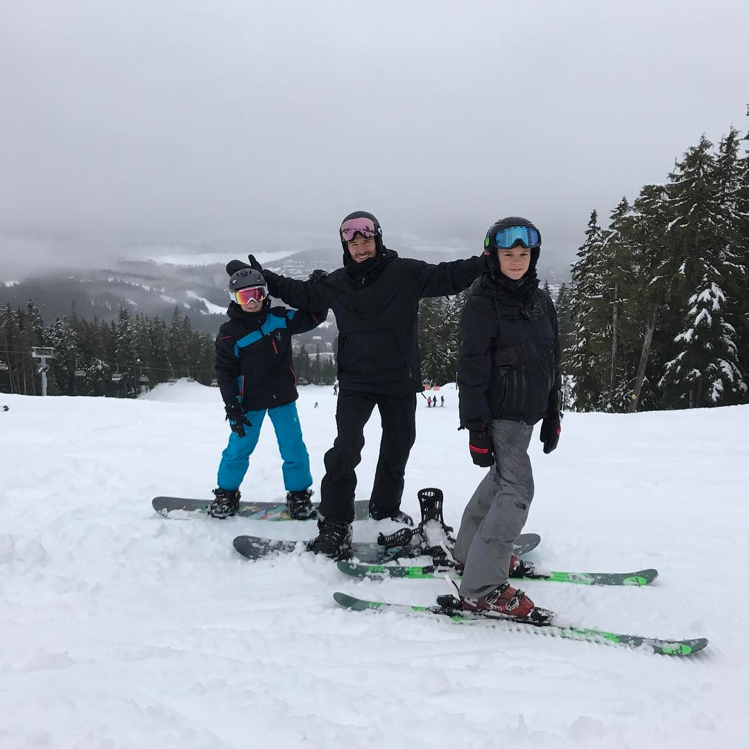 Бекъмови се контузиха на ски в Канада