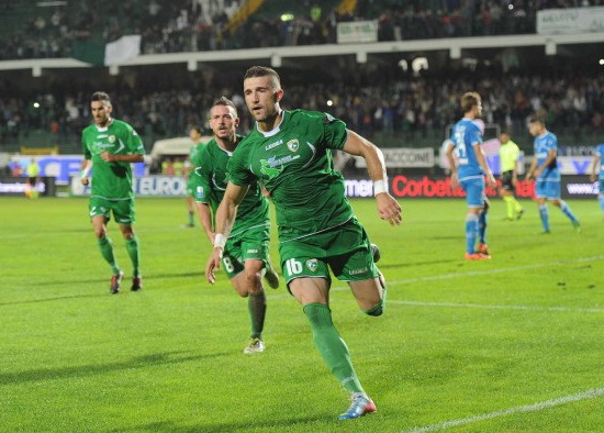 Българският нападател Андрей Гълъбинов вкара 8-ото си попадение през този сезон в Серия Б