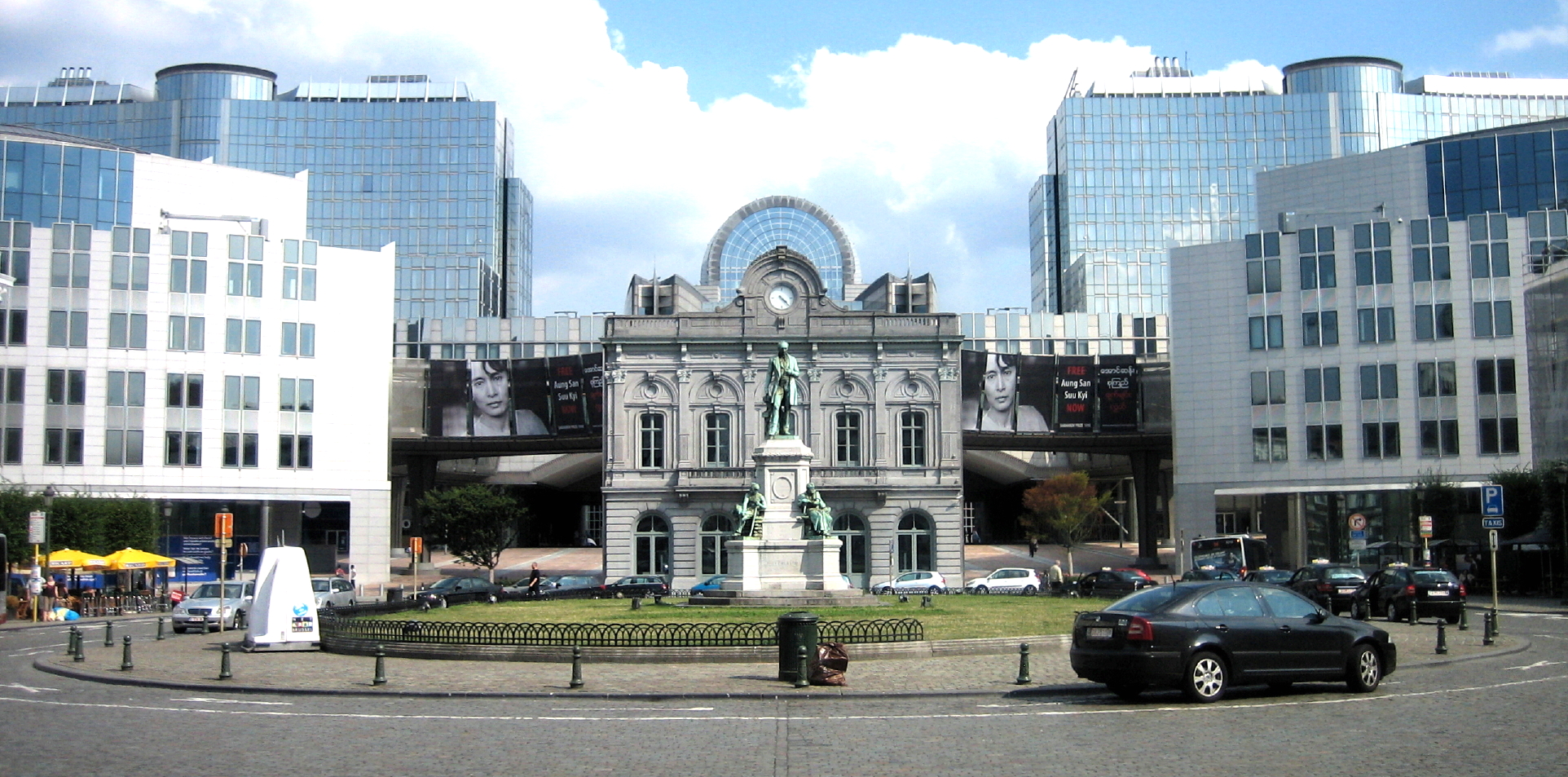 Изглед към сградите на Европейския парламент в Брюкксел