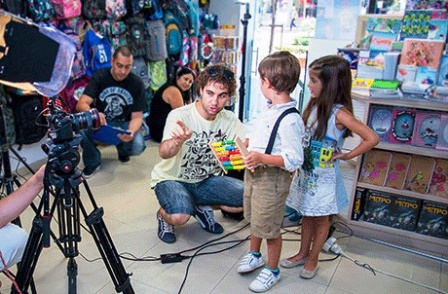 Снимки на детски игрален филм, кастинг