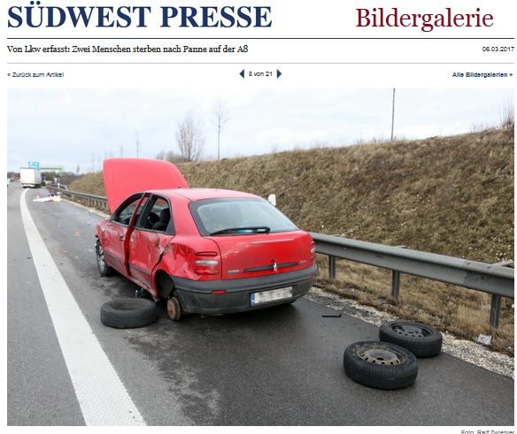 Камион уби двама българи в Германия, докато сменяли гума