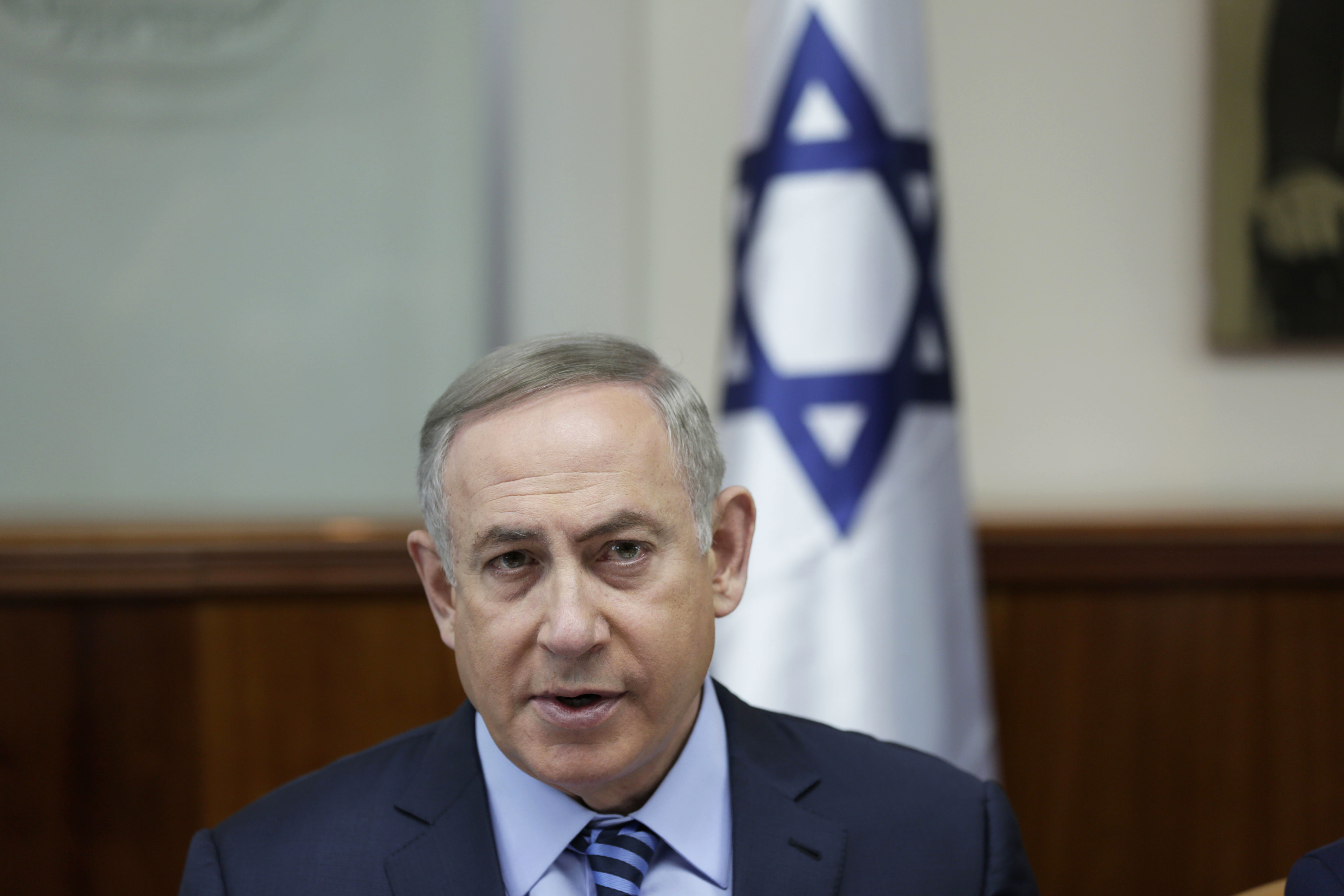 Израелският премиер Нетаняху на заседание на правителството миналата седмица