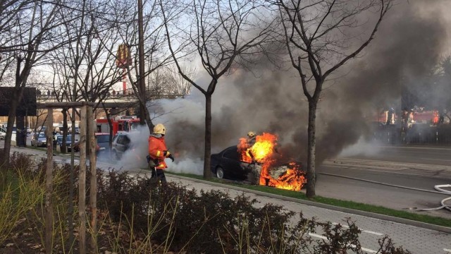 Четири коли изгоряха до НДК