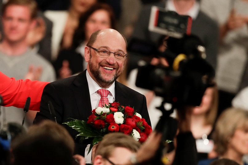 Новият председател на германските социалдемократи Мартин Шулц