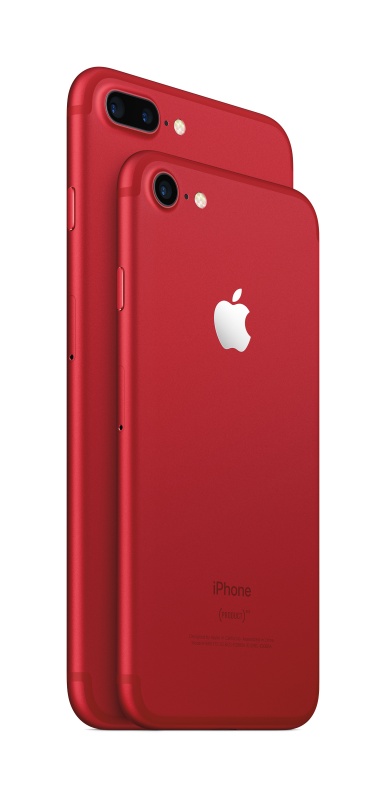 iPhone 7 и iPhone 7 Plus в червено