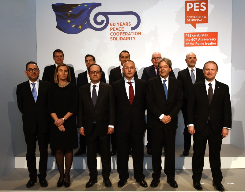 Левите европейски лидери се събраха в Рим