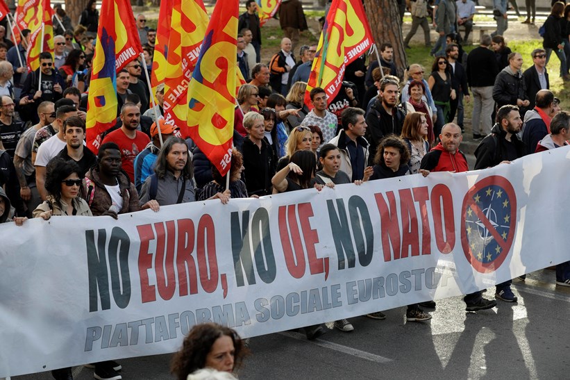 Антиевропейски шествия в Рим (Снимки)