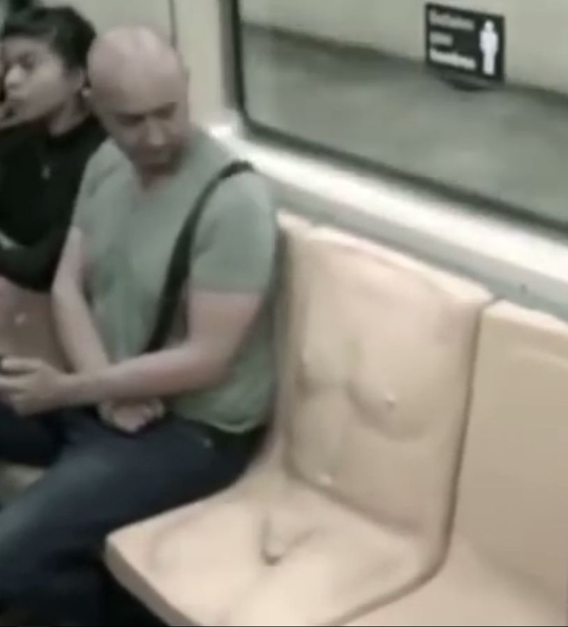 Седалките напомнят на мъжете, че не могат безсрамно да опипват жени в метрото