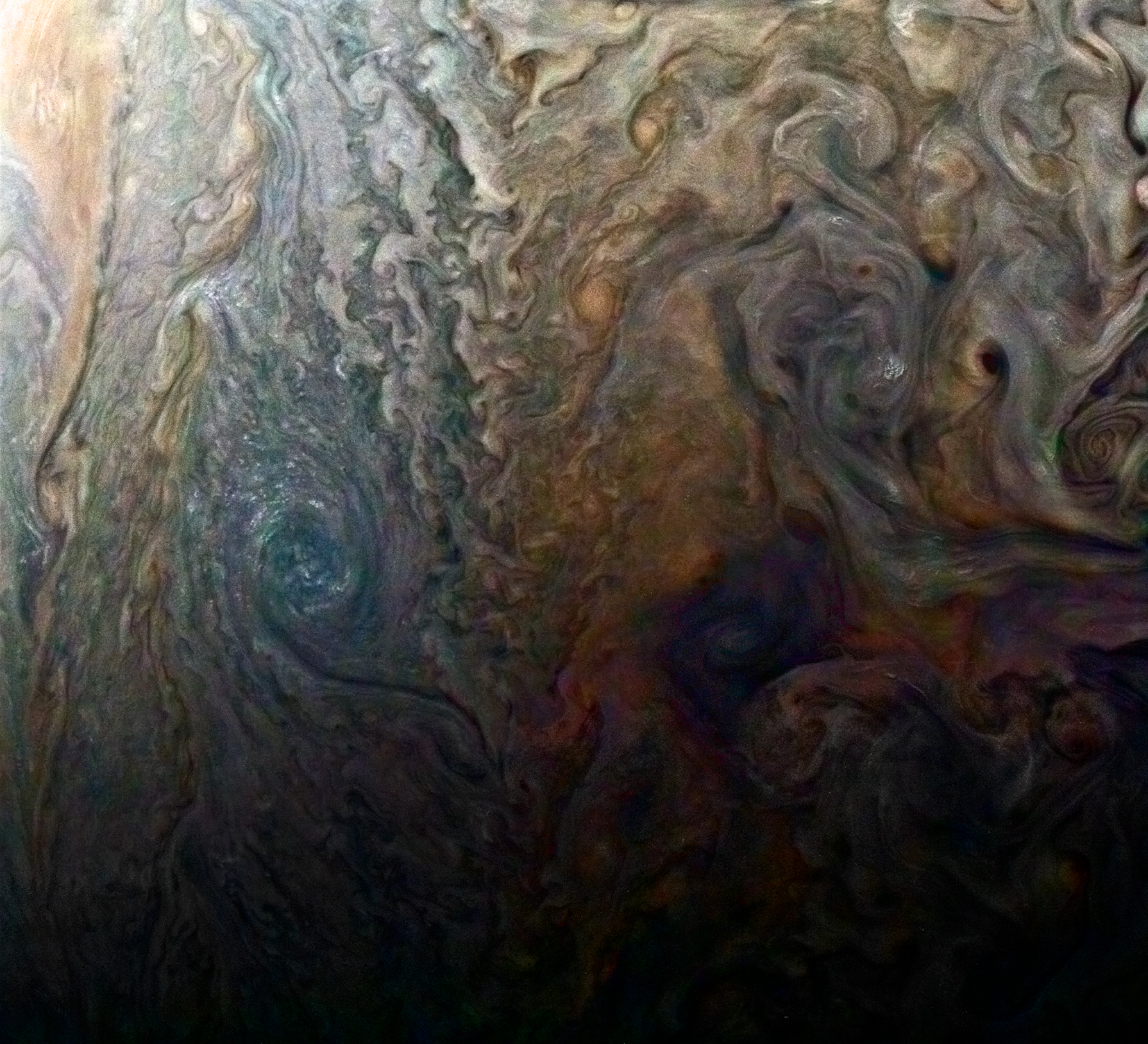 Атмосферата на Юпитер е много динамична