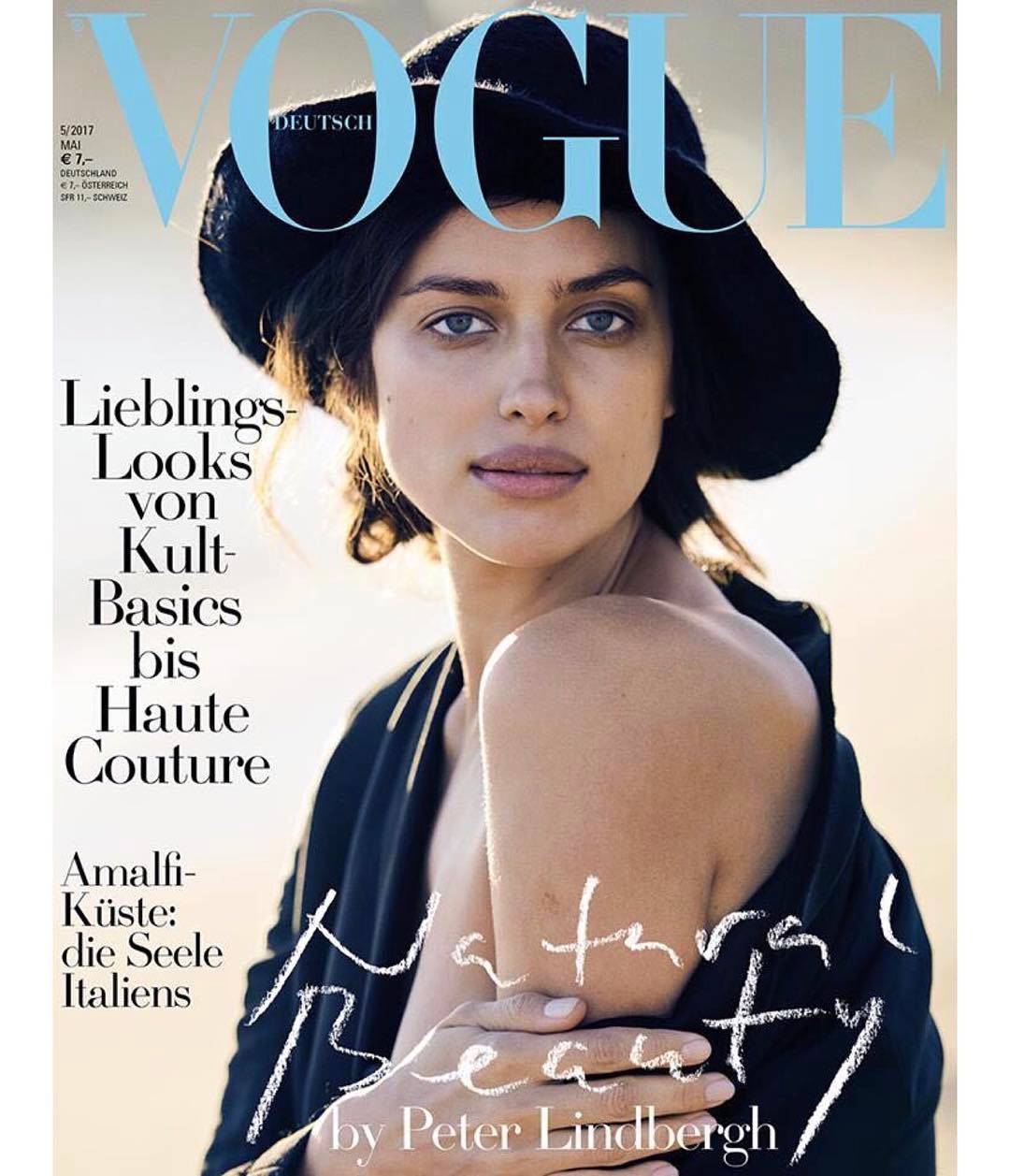 Бременната Ирина Шейк без грим за Vogue, Германия