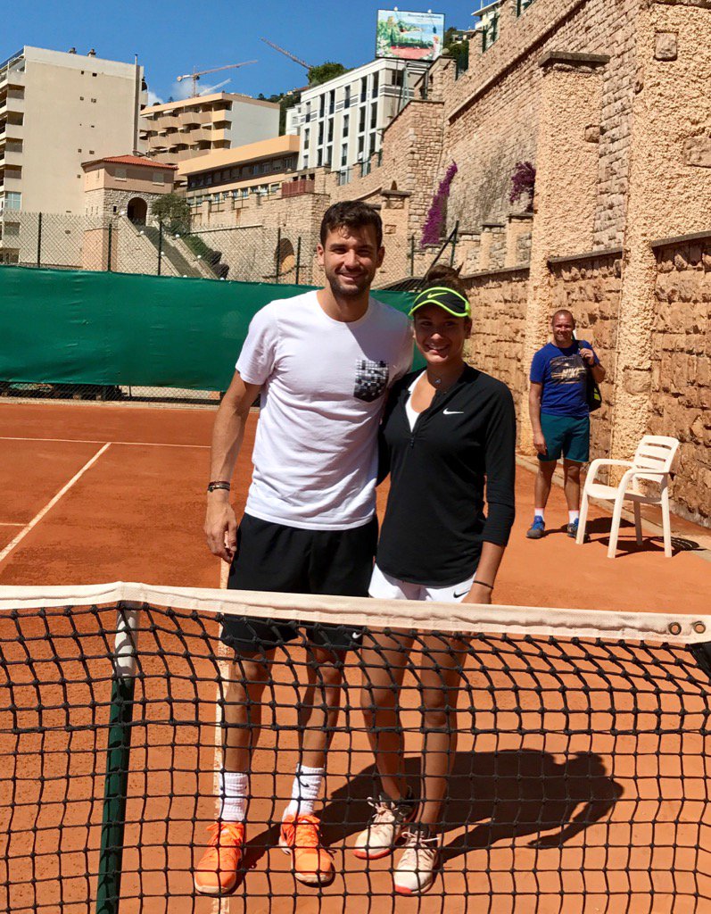 Григор Димитров и младата френска тенисистка Салма Джубри