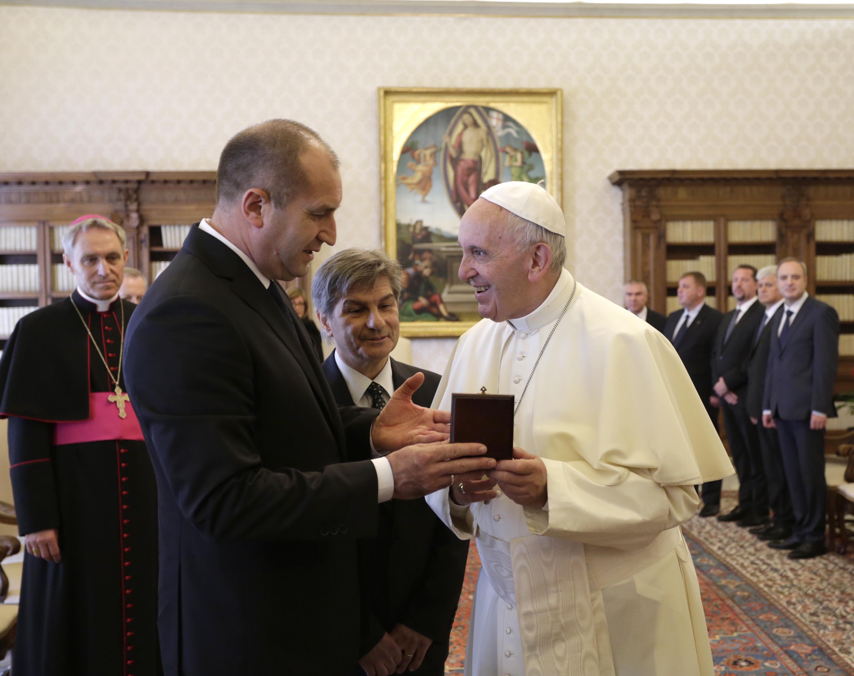Президентът Румен Радев на ауиденция при папа Франциск