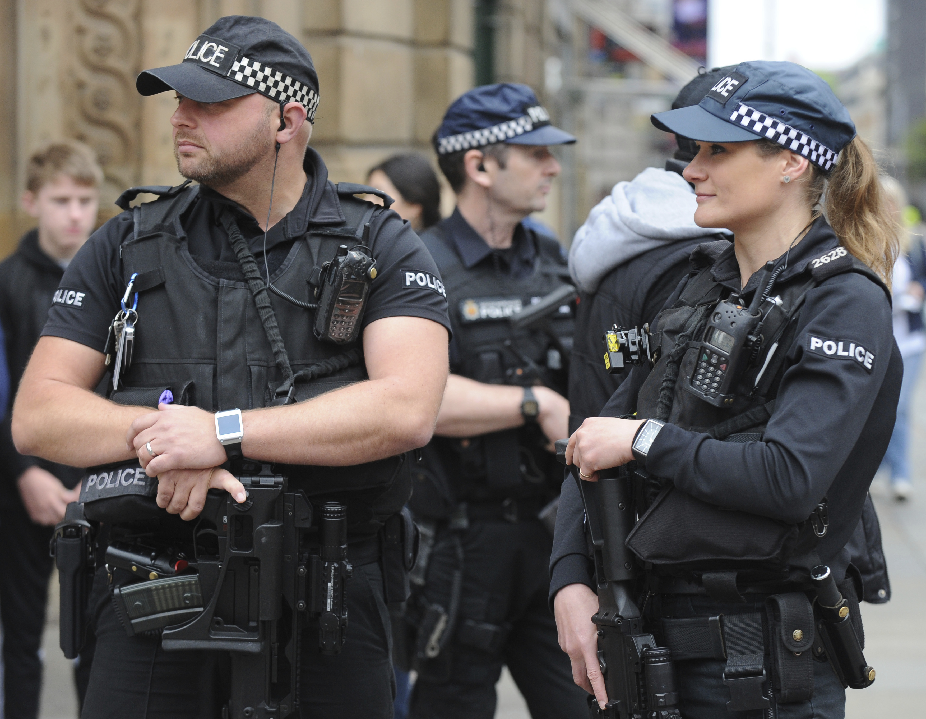 Британски полицаи охраняваха масова спортна проява в Манчестър вчера