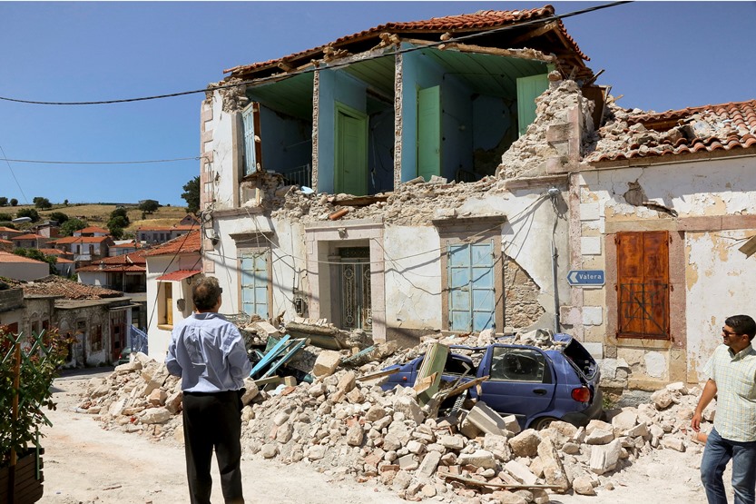 Земетресение в почти същия район причини разрушения на остров Лесбос на 12 юни т. г.