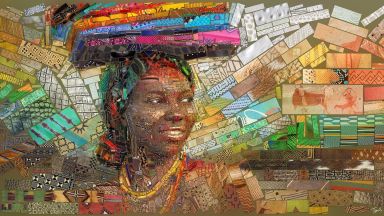 Африканско великолепие в мозайките на Чарис Цевис 