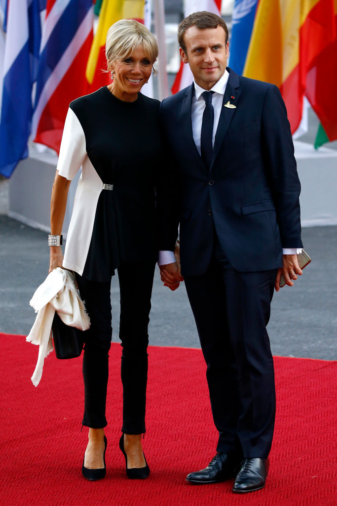 Брижит Макрон и Еманюем Макрон на срещата на Г-20 в Хамбург