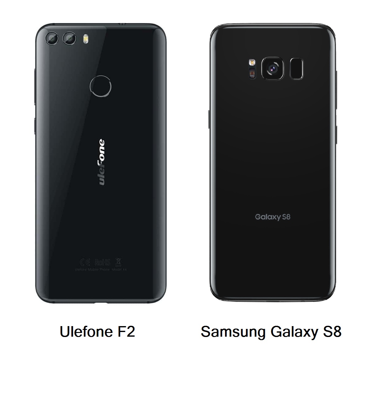 Ulefone F2 сравнен със Samsung Galaxy S8