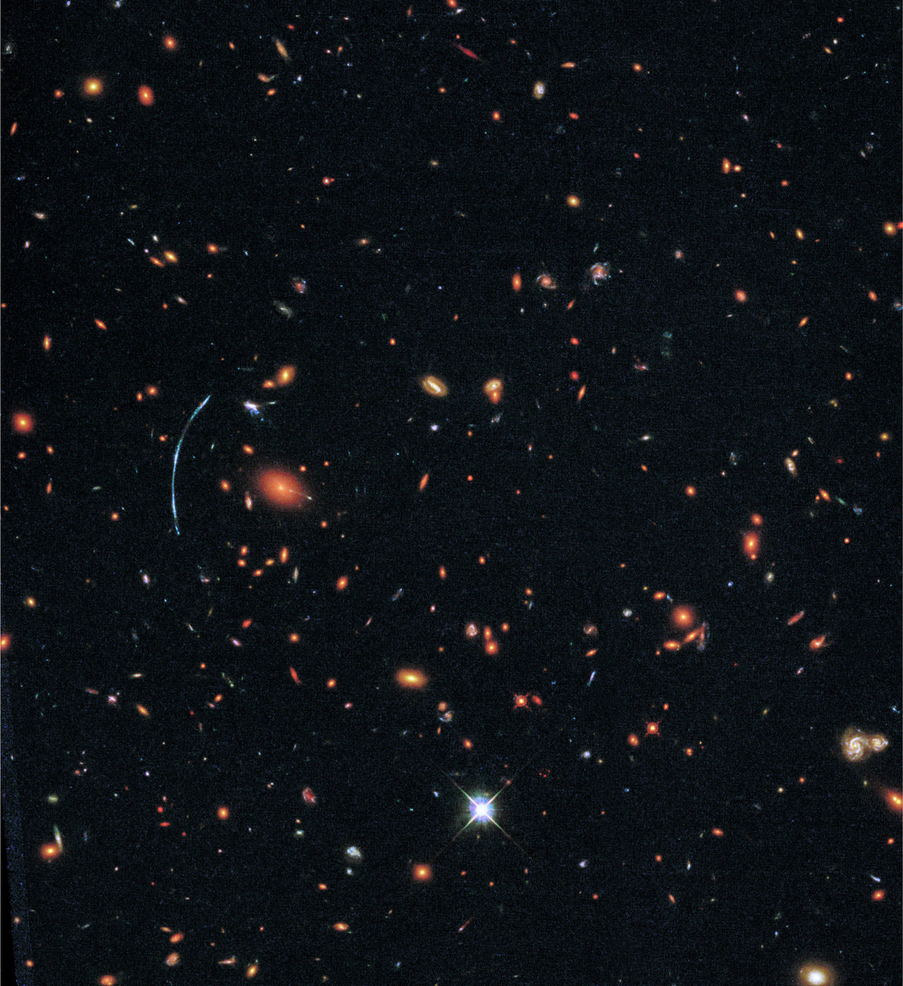 Галактическият клъстер се намира на 6 милиарда светлинни години от Земята