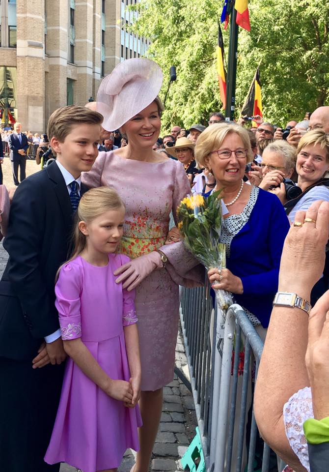 Кралица Матилд и принцеса Елеонор на националния празник на Белгия