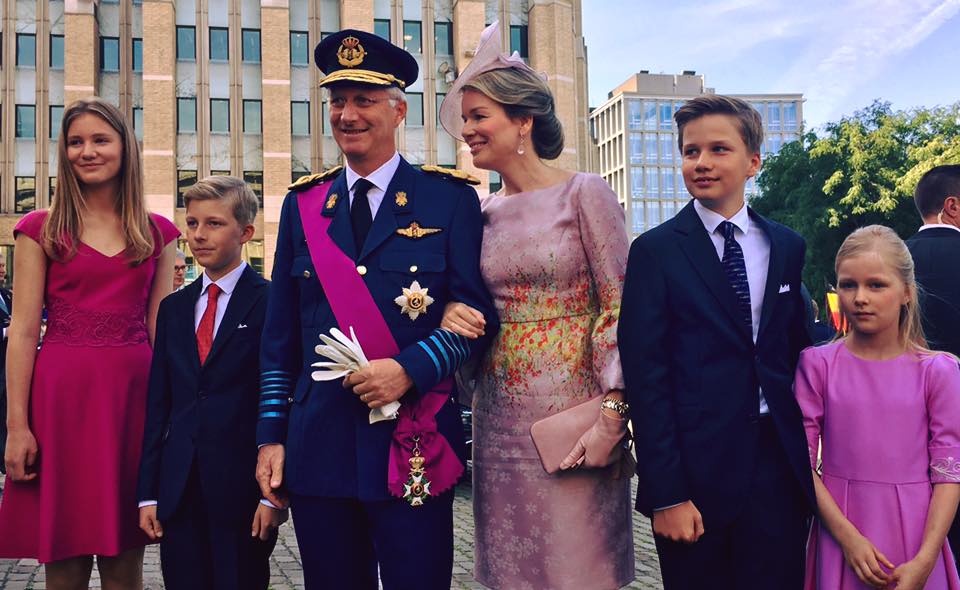 Белгийското кралско семейство на националния празник