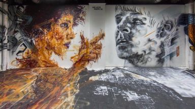 Уникални графити превърнаха студентско общежитие в малък Лувър