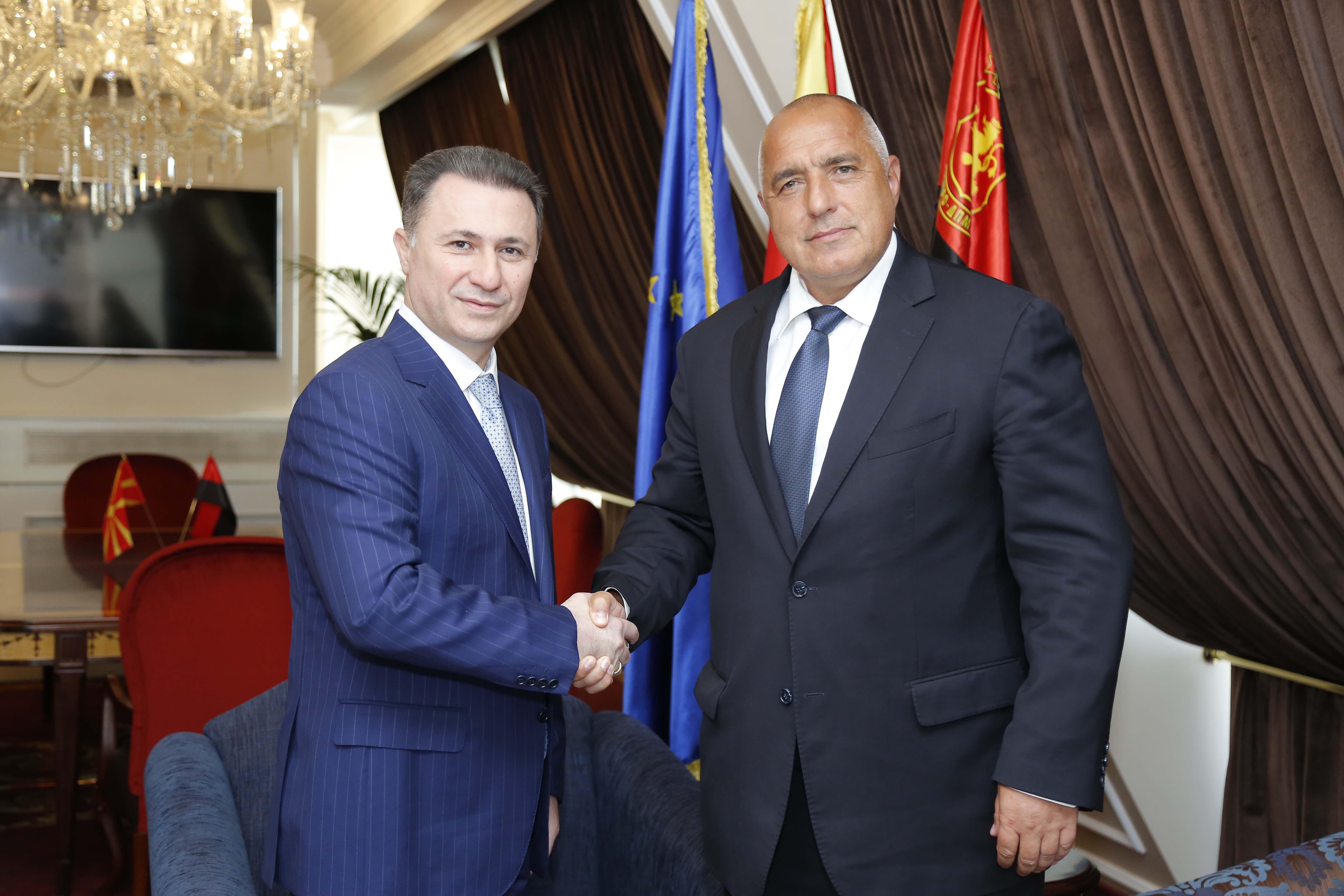 Бойко Борисов се срещна с лидера на ВМРО-ДПМНЕ