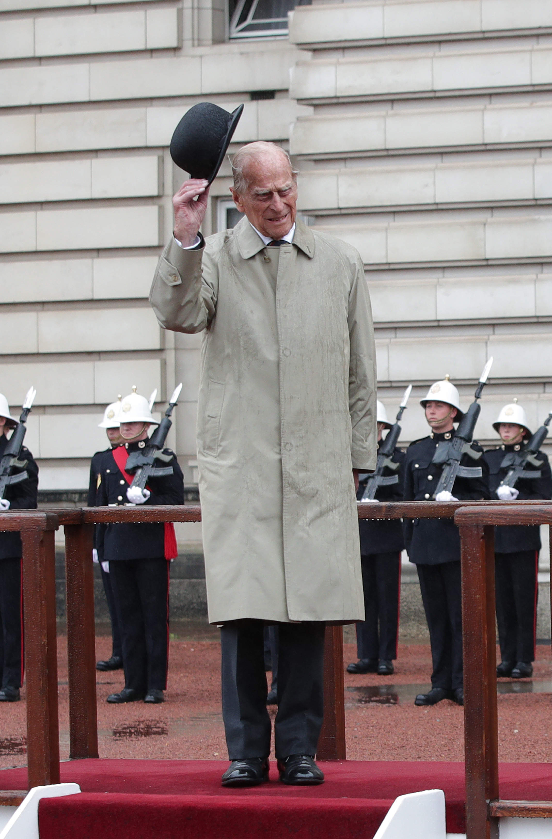 Принц Филип по време на последния си самостоятелен официален ангажимент